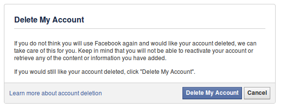 Deleting my facebook account.