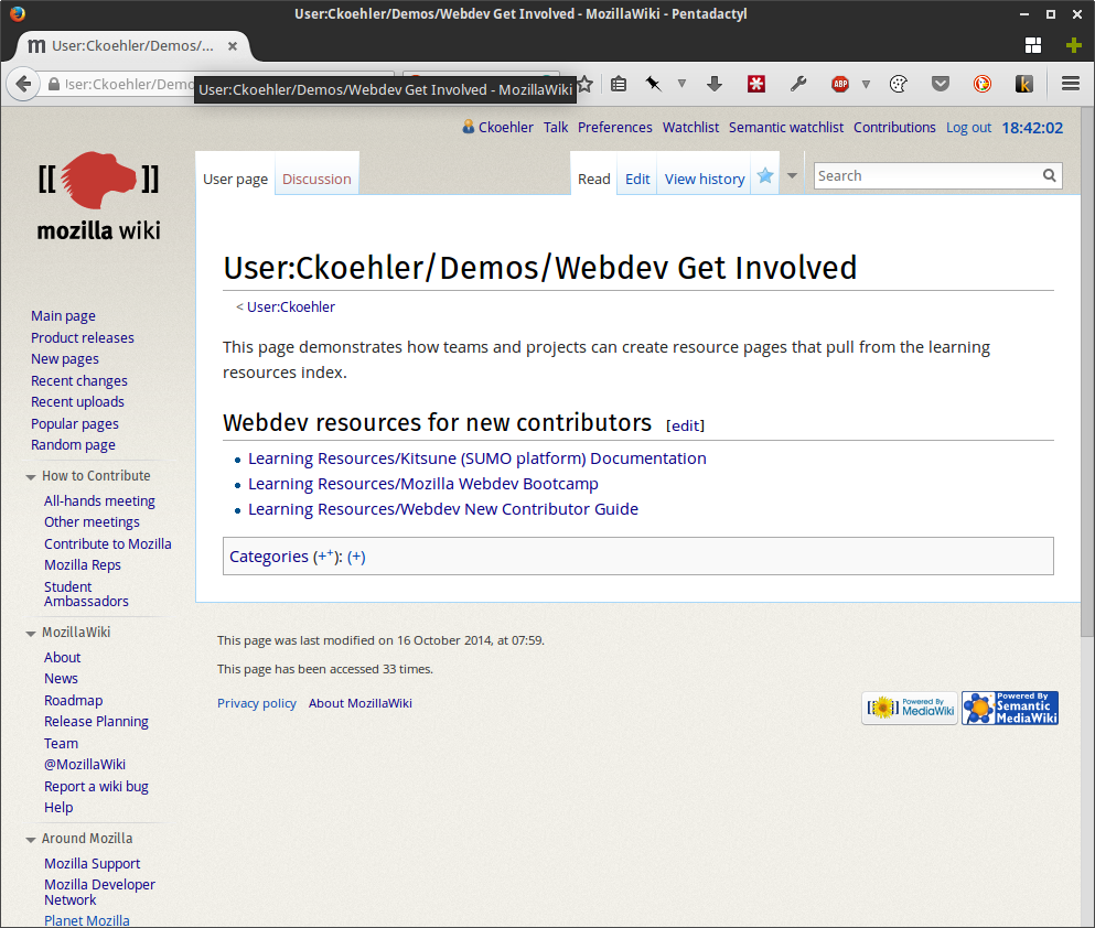 User:Ckoehler-Demos-Webdev Get Involved - MozillaWiki - Pentadactyl_380